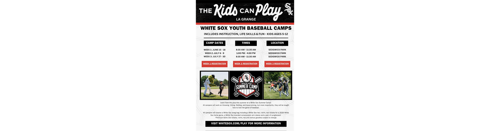 White Sox Summer Camps