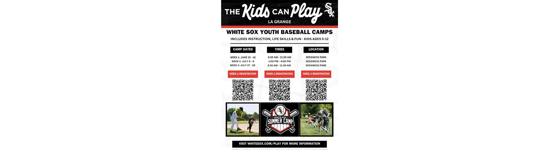 White Sox Summer Camps
